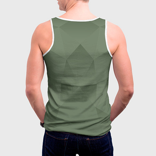 Мужская майка без рукавов Самый любимый защитник 23 февраля / 3D-Белый – фото 4