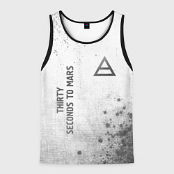 Мужская майка без рукавов Thirty Seconds to Mars - white gradient вертикальн