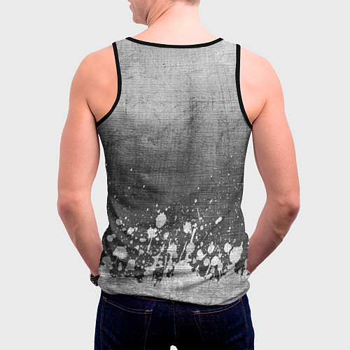 Мужская майка без рукавов Bayer 04 - grey gradient посередине / 3D-Черный – фото 4