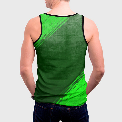 Мужская майка без рукавов Lazio - green gradient / 3D-Черный – фото 4