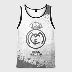 Майка-безрукавка мужская Real Madrid - white gradient, цвет: 3D-черный