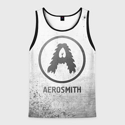 Майка-безрукавка мужская Aerosmith - white gradient, цвет: 3D-черный