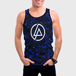 Майка-безрукавка мужская Linkin Park blue energy, цвет: 3D-черный — фото 2