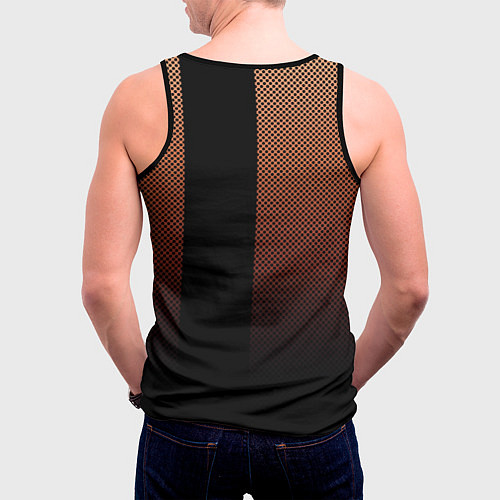 Мужская майка без рукавов Sport коричневый вертикальная полоса / 3D-Черный – фото 4