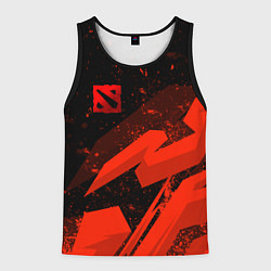 Майка-безрукавка мужская Dota 2 - красные брызги, цвет: 3D-черный