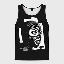 Мужская майка без рукавов Безумная девушка с языком