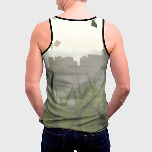 Мужская майка без рукавов Довольный Джокер / 3D-Черный – фото 4