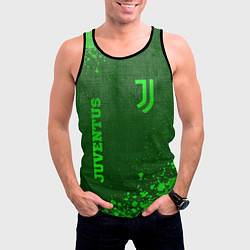 Майка-безрукавка мужская Juventus - green gradient вертикально, цвет: 3D-черный — фото 2