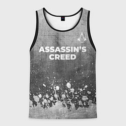 Майка-безрукавка мужская Assassins Creed - grey gradient посередине, цвет: 3D-черный