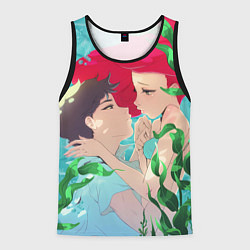 Майка-безрукавка мужская Парень и русалочка, цвет: 3D-черный