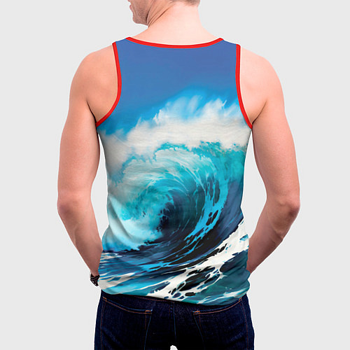 Мужская майка без рукавов Все дуреют с этой красоты / 3D-Красный – фото 4