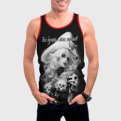 Майка-безрукавка мужская Все дуреют с этих пиратов, цвет: 3D-красный — фото 2