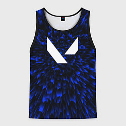 Майка-безрукавка мужская Valorant blue energy, цвет: 3D-черный