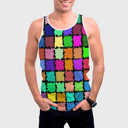 Майка-безрукавка мужская Лоскутки, цвет: 3D-белый — фото 2