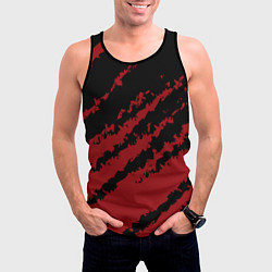 Майка-безрукавка мужская The color is red and black, цвет: 3D-черный — фото 2