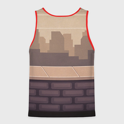 Мужская майка без рукавов Смотровая площадка / 3D-Красный – фото 2