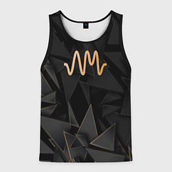 Майка-безрукавка мужская Arctic Monkeys golden poly, цвет: 3D-черный