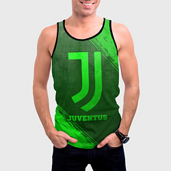 Майка-безрукавка мужская Juventus - green gradient, цвет: 3D-черный — фото 2