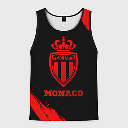 Майка-безрукавка мужская Monaco - red gradient, цвет: 3D-черный