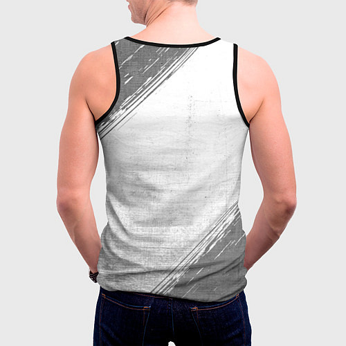 Мужская майка без рукавов Leicester City - white gradient / 3D-Черный – фото 4