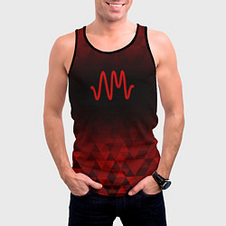 Майка-безрукавка мужская Arctic Monkeys red poly, цвет: 3D-черный — фото 2