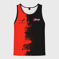 Мужская майка без рукавов AUDI quattro black and red