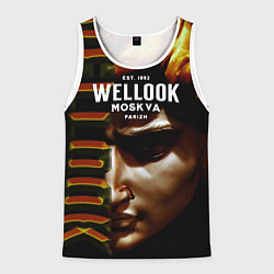 Майка-безрукавка мужская Davids Face Look, цвет: 3D-белый