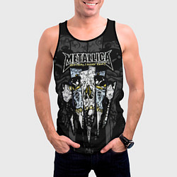 Майка-безрукавка мужская Metallica - skull with fangs, цвет: 3D-черный — фото 2