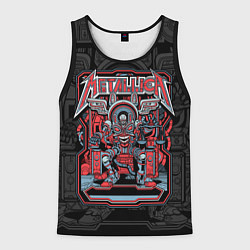 Майка-безрукавка мужская Metallica - skeleton robot, цвет: 3D-черный