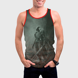 Майка-безрукавка мужская Элитный воин-скелет, цвет: 3D-красный — фото 2