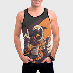 Майка-безрукавка мужская Птичий астронавт, цвет: 3D-черный — фото 2