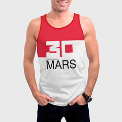Майка-безрукавка мужская 30 Seconds to Mars poster, цвет: 3D-красный — фото 2