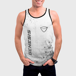 Майка-безрукавка мужская Genesis - white gradient вертикально, цвет: 3D-черный — фото 2