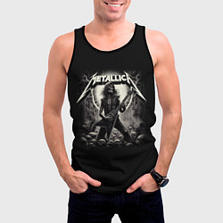 Майка-безрукавка мужская Metallica - guitar solo, цвет: 3D-черный — фото 2