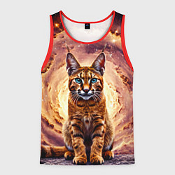 Майка-безрукавка мужская Каракет в космосе, цвет: 3D-красный