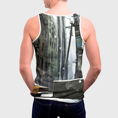 Мужская майка без рукавов Человек-паук в больших кедах / 3D-Белый – фото 4