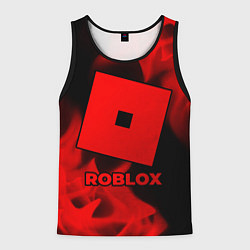 Майка-безрукавка мужская Roblox - red gradient, цвет: 3D-черный
