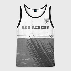 Майка-безрукавка мужская AEK Athens - white gradient посередине, цвет: 3D-черный