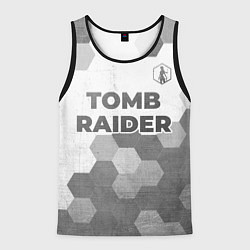 Майка-безрукавка мужская Tomb Raider - white gradient посередине, цвет: 3D-черный
