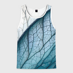 Майка-безрукавка мужская Листья с прожилками, цвет: 3D-белый