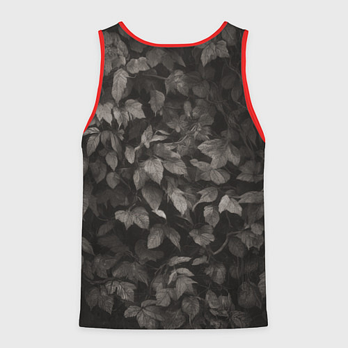 Мужская майка без рукавов Внимательный лис / 3D-Красный – фото 2