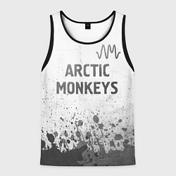 Майка-безрукавка мужская Arctic Monkeys - white gradient посередине, цвет: 3D-черный