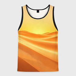 Майка-безрукавка мужская Золотые пески, цвет: 3D-черный