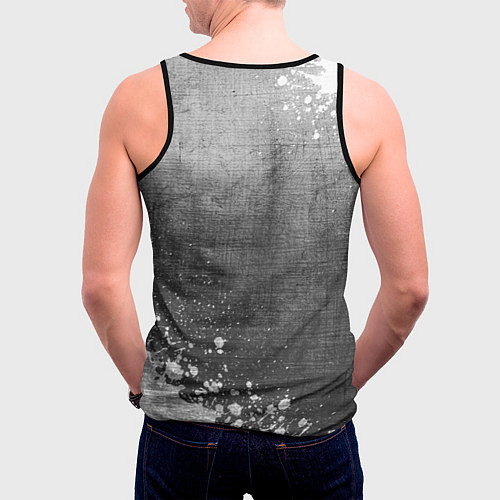 Мужская майка без рукавов Evangelion - grey gradient вертикально / 3D-Черный – фото 4