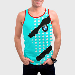 Майка-безрукавка мужская BMW sport краски, цвет: 3D-красный — фото 2