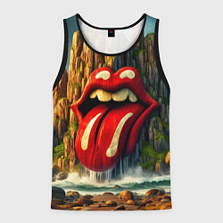 Майка-безрукавка мужская Rolling Stones - sea rocks, цвет: 3D-черный