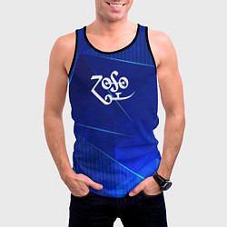 Майка-безрукавка мужская Led Zeppelin blue poly, цвет: 3D-черный — фото 2