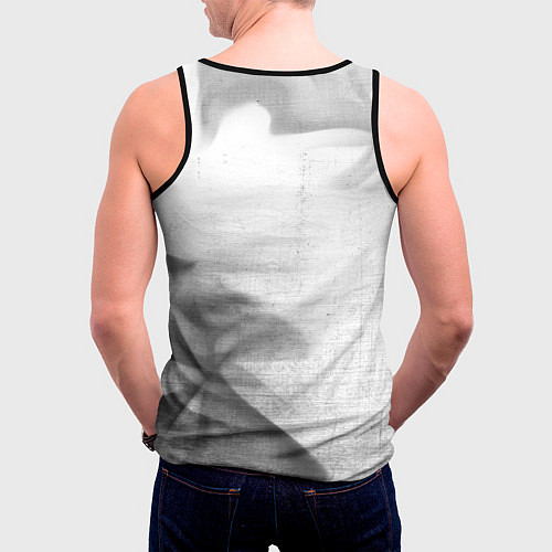 Мужская майка без рукавов Ford - white gradient вертикально / 3D-Черный – фото 4
