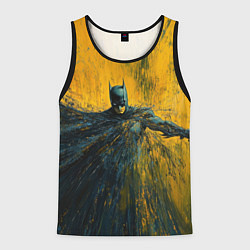 Майка-безрукавка мужская Бэтмен нарисованный кистью, цвет: 3D-черный