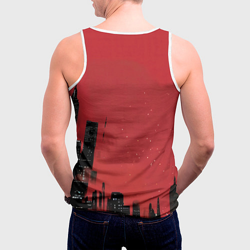 Мужская майка без рукавов Бэтмен показывает класс / 3D-Белый – фото 4